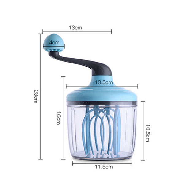 1 x Manual Plastic Hand Whisk Egg Beater Mixer Blender Crank Handle Newest Use