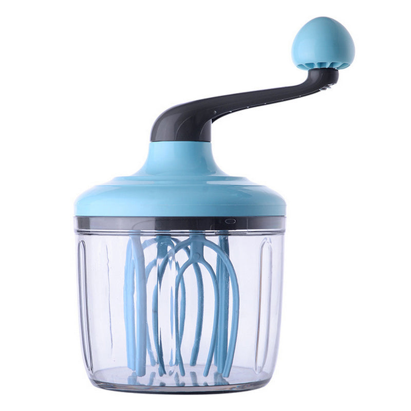 1 x Manual Plastic Hand Whisk Egg Beater Mixer Blender Crank Handle Newest Use