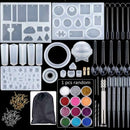 83pcs/set Handmade Crystal Glue Silicone Mold DIY Jewelry Pendant Necklace Set