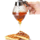 1x Honey Jar Dispenser Syrup Bee Stand Hive Cup-Acrylic Container Trigger New
