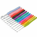30Pcs Crochet Hook Kit Yarn Knitting Needles Sewing Tools Ergonomic Grip Bag