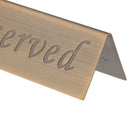 Stainless Steel Reserved Table Sign Reserving Seat Wedding Table Party Decor