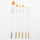 6Pcs/set Artist Paint Brush for Oil Watercolor Painting Nylon Hair Newest Useful