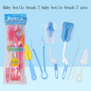 7Pcs/Set Baby Feeding Bottle Brush Sponge Cleaner Nipple Cleaning Washing Tool