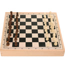 Chess Set Wood Game Set Large Wooden Board Folding Storage Box Hand Carved Piece