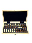 Chess Set Wood Game Set Large Wooden Board Folding Storage Box Hand Carved Piece