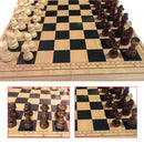 Chess Set Wood Game Set Large Wooden Board Folding Storage Box Hand Carved Piece