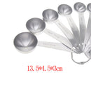 9 Pcs Measuring Cups and Spoons Set 304 Stainless Steel Food Grade Spoons