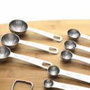 9pcs Measuring Spoon Cup Set Baking Coffee Tea Cooking Stainless Steel Utensil