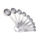 9pcs Measuring Spoon Cup Set Baking Coffee Tea Cooking Stainless Steel Utensil