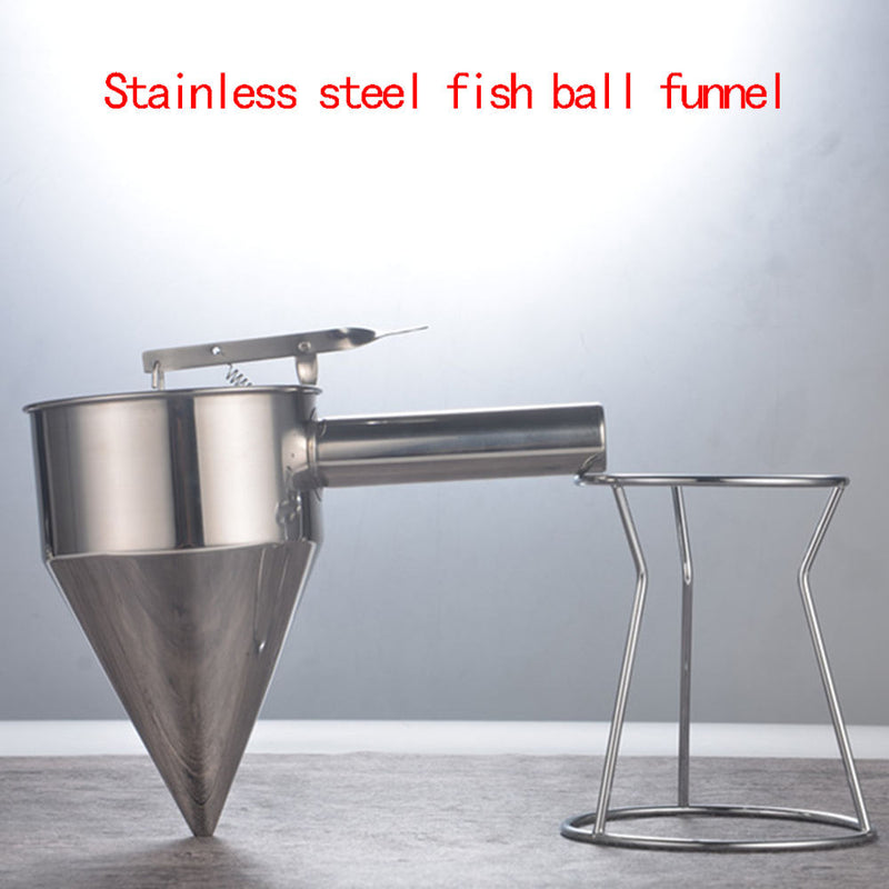 Stainless Steel Funnel Small Balls Tools With Rack Cupcakes Baking