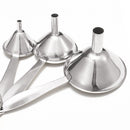3-In-1 Portable Stainless Steel Mini Metal Funnel Set Home Kitchen Accessories