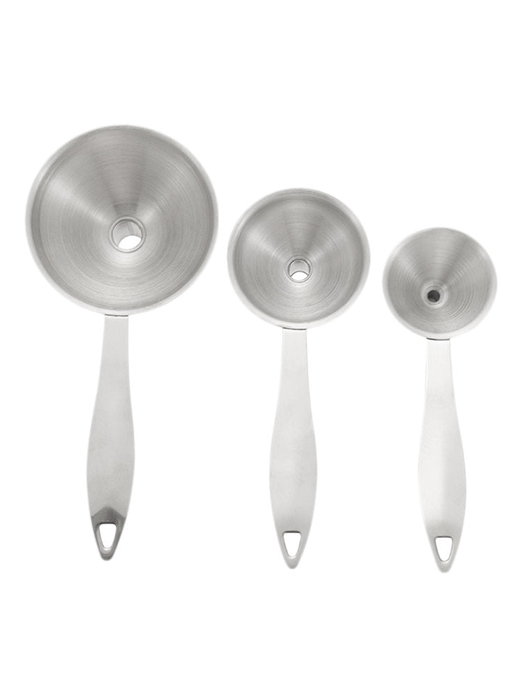 1 x Mini Stainless Steel Funnel with Handle Kitchen Tool for Liquid Fluid Powder