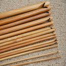 12x Bamboo Crochet Hooks Needle Knitting Needlework Kits Knitted Handmade Tool