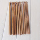 12 Pieces Bamboo Knitting Needles Crochet Hooks Double Pointed For Sweater