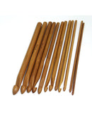 12 Pieces Bamboo Knitting Needles Crochet Hooks Double Pointed For Sweater