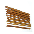 12x Bamboo Crochet Hooks Needle Knitting Needlework Kits Knitted Handmade Tool