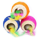 4 pcs Cat Kitten Sisal Rope Scratching Balls Teaser Play Pet Interactive Toys