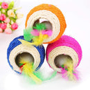 4 pcs Cat Kitten Sisal Rope Scratching Balls Teaser Play Pet Interactive Toys