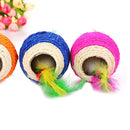 4 pcs Cat Kitten Sisal Rope Scratching Balls Teaser Play Pet Interactive Toys