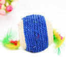 4 pcs Cat Kitten Sisal Rope Scratching Balls Teaser Play Pet Interactive Toys