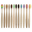 10 Bamboo Toothbrush Biodegradable Natural Wooden Eco Friendly Soft Bristles