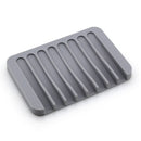 2Pcs Flexible Bathroom Silicone Soap Dish Storage Holder Soapbox Plate Drainer