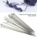 22x/Set Fashion Design Stainless Steel Single Pointed Crochet Knitting Needles