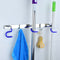 Stainless Steel Hook Mop Broom Holder Wall Mounted Handle Hanger Storage Rack