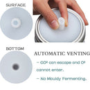 4*/Set For Wide Mouth Jars Silicone Fermentation Airlock Lids Waterless Best