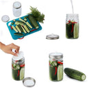 4*/Set For Wide Mouth Jars Silicone Fermentation Airlock Lids Waterless Best