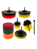 14 x Electric Drill Brush Scrub Pads Power Scrubber Cleaning Kit All Purpose