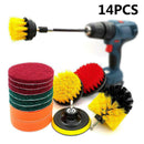 14 x Electric Drill Brush Scrub Pads Power Scrubber Cleaning Kit All Purpose
