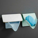 3Pcs Soap Holder Self-Adhesive Shower Soap Dish Drain Rack for Bathroom Kitchen