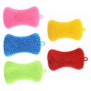 5 pcs Silicone Scrubber Sponge Brush Dish Pan Washing Cleaning Indoor Tools