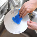 5 pcs Silicone Scrubber Sponge Brush Dish Pan Washing Cleaning Indoor Tools