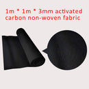 1x Filter Fabric Non-Woven Fabric Activated Carbon Purifier Filter Fabric Black