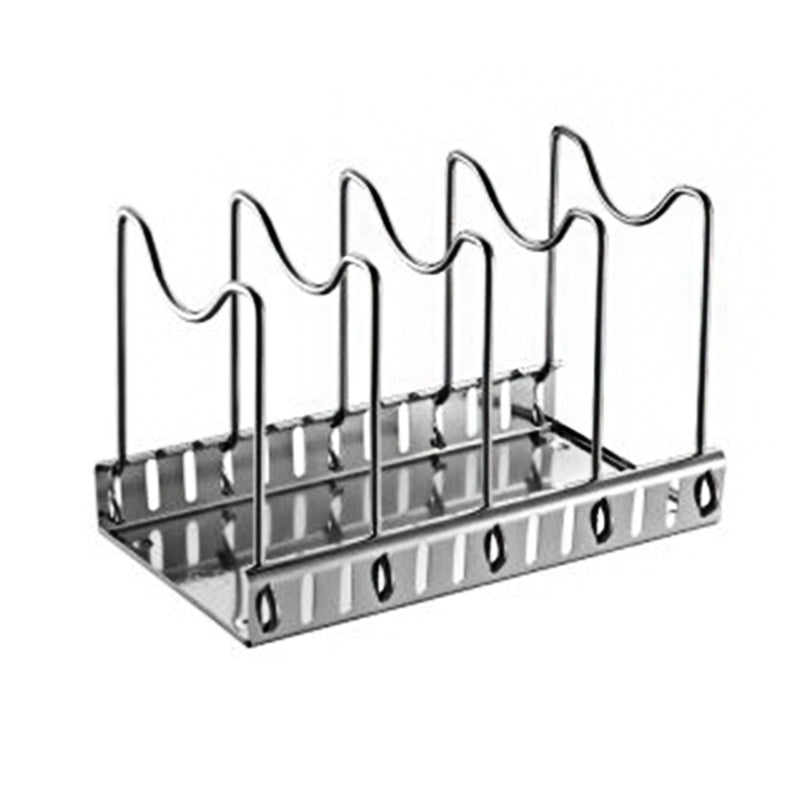 Pan Lid Rack Home Kitchen Stainless Steel Free Standing Save Space Practical