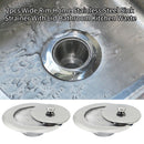 2pcs Wide Rim Home Stainless Steel Sink Strainer With Lid Bathroom Kitchen Waste