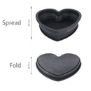 Heart Shape Style Scalable Silicone Storage Box For Vehicle And House(Black)