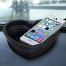 Heart Shape Style Scalable Silicone Storage Box For Vehicle And House(Black)