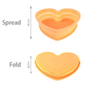 Heart Shape Style Scalable Silicone Storage Box For Vehicle And House(Orange)