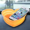 Heart Shape Style Scalable Silicone Storage Box For Vehicle And House(Orange)