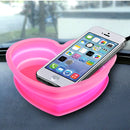 Heart Shape Style Scalable Silicone Storage Box For Vehicle And House(Pink)