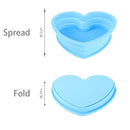 Heart Shape Style Scalable Silicone Storage Box For Vehicle And House(Blue)