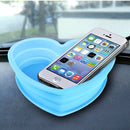 Heart Shape Style Scalable Silicone Storage Box For Vehicle And House(Blue)