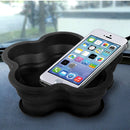 Flower Shape Style Scalable Silicone Storage Box For Vehicle And House(Black)