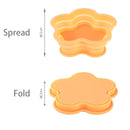 Flower Shape Style Scalable Silicone Storage Box For Vehicle And House(Orange)