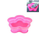 Flower Shape Style Scalable Silicone Storage Box For Vehicle And House(Pink)