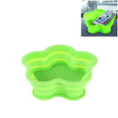 Flower Shape Style Scalable Silicone Storage Box For Vehicle And House(Green)